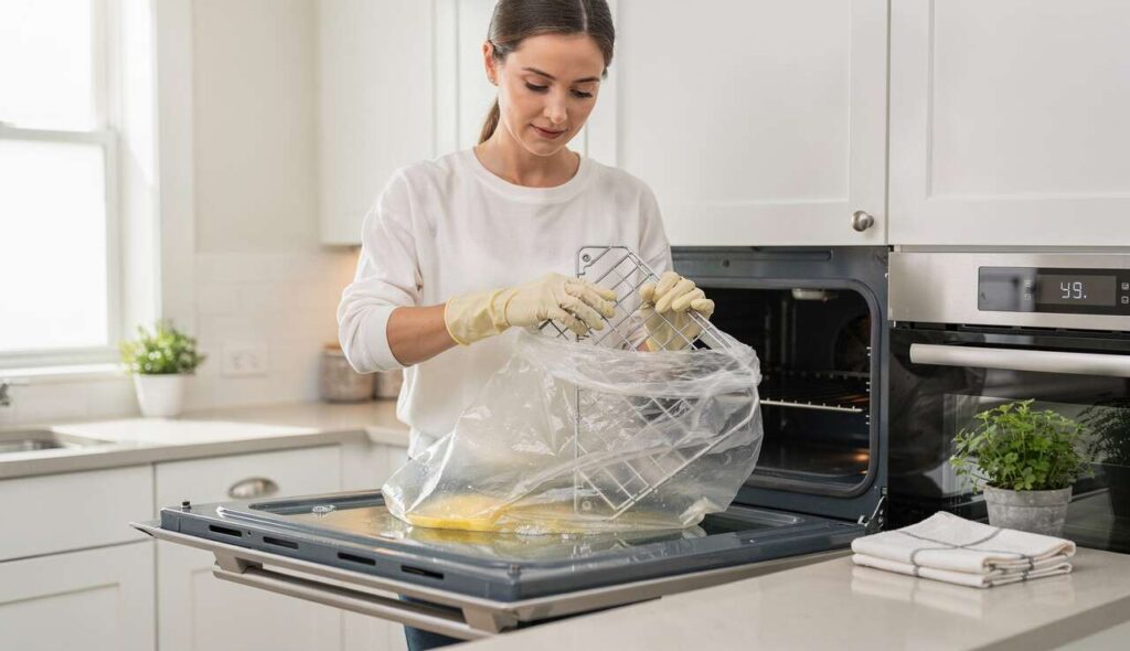 Backofen-Gitter reinigen: Ein Müllbeutel und dieses Hausmittel reichen völlig aus