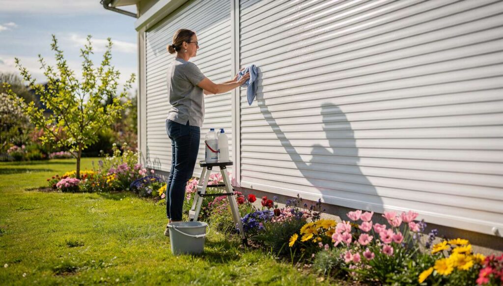 Rollläden reinigen im Frühjahr, bevor sich Pollen festsetzen: die 10-Minuten-Methode