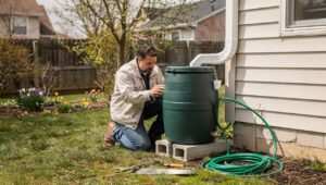 Regentonne anschließen vor dem Frühjahr, damit kein Tropfen verloren geht: die 20-Minuten-Anleitung