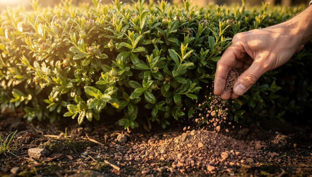 Hecke düngen im Frühjahr: Warum Experten genau jetzt Hornmehl statt Langzeitdünger empfehlen